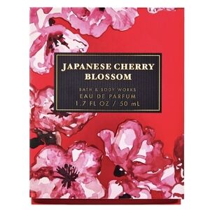 Bath & Body Works Japanese Cherry Blossom Perfume - Red & Pink Floral Bottle